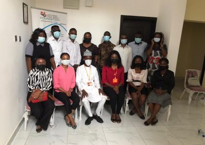 LHCHF Volunteers Group Photograph during Induction Training in Lagos Office – March 2021