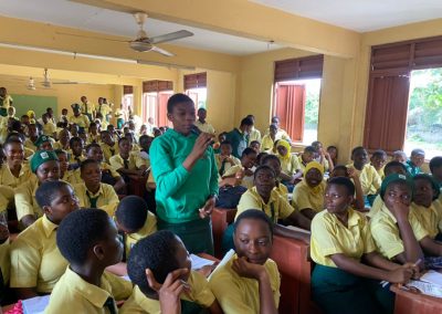 Celebrating World Menstrual Hygiene Day on 28 May 2022, The Lady Helen Child Health Foundation (LHCHF) Lagos branch visited Okota Senior Secondary School on Promoting Menstrual Hygiene among young girls. The students were sensitized and Sanitary Pads were donated, the project involved over 200 female students