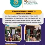5th Anniversary Awards to Orphanage Homes 27th Sept, 2022.
