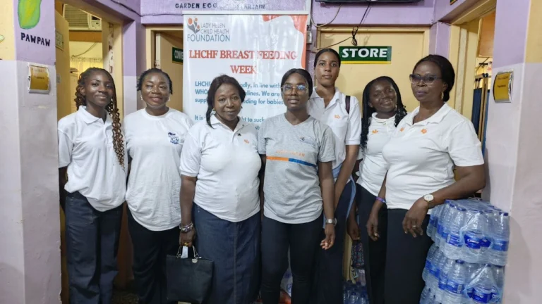 LHCHF staff, volunteers and breastfeeding champions at the end of the outreach