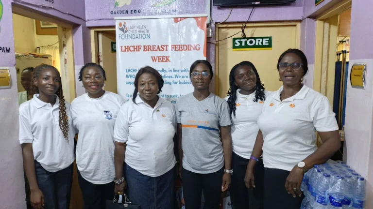 LHCHF staff, volunteers and breastfeeding champions at the end of the outreach