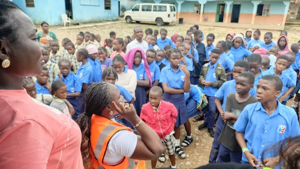 Dr Titilayo, AG. Childhood TB Focal Person giving a health talk on the importance of early detection of tuberculosis among children.