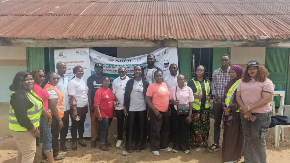 FCT TB childhood testing staff and the LHCHF staff and volunteers at the end of the first day