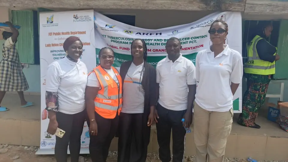 LHCHF staff and volunteers with Dr Titilayo
