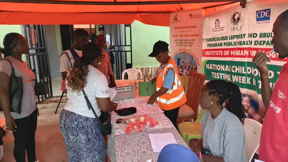 LHCHF staff and volunteers and FCT TB testing officers making some final decisions on the conduct of the day