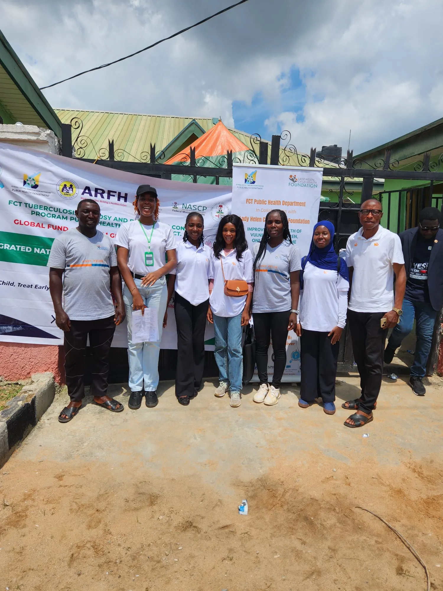 LHCHF staff and volunteers at the end of the TB childhood testing week