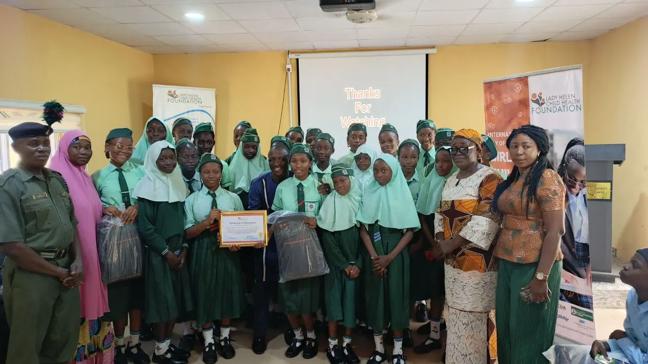 Command Day Secondary School winners with their coach and school supporters